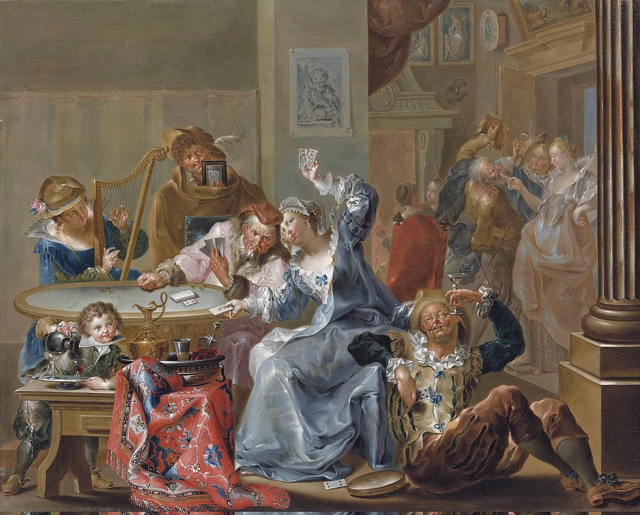 Un interno con signori eleganti